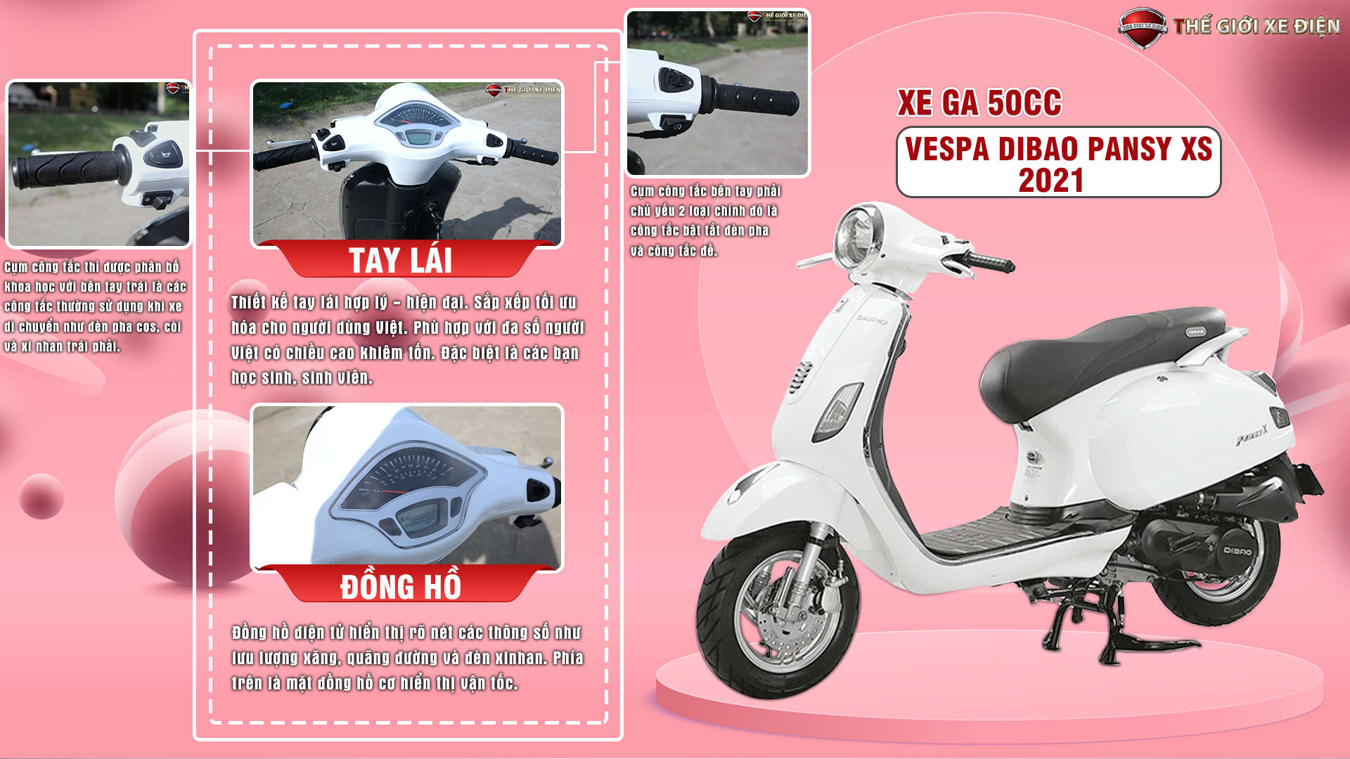 xe máy ga 50cc Vespa Dibao Pansy XS 