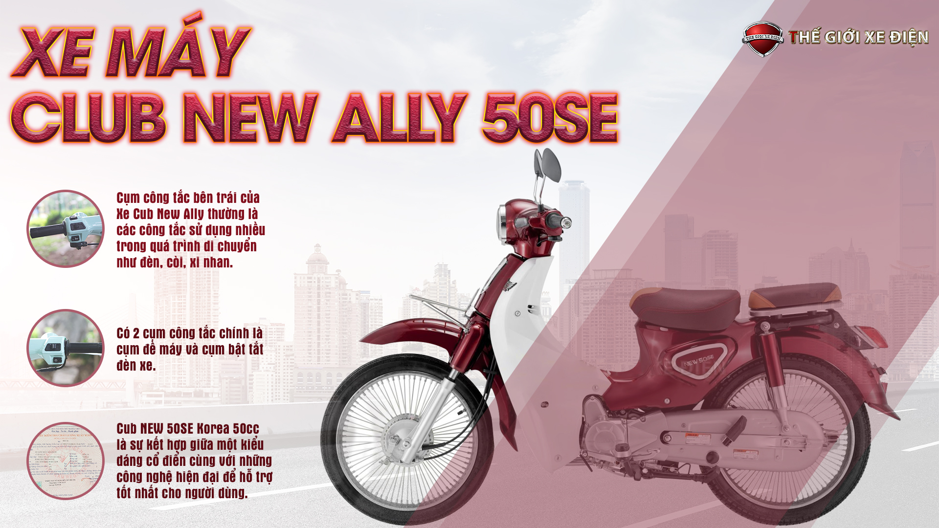Xe máy 50cc Cub New Ally 50SE