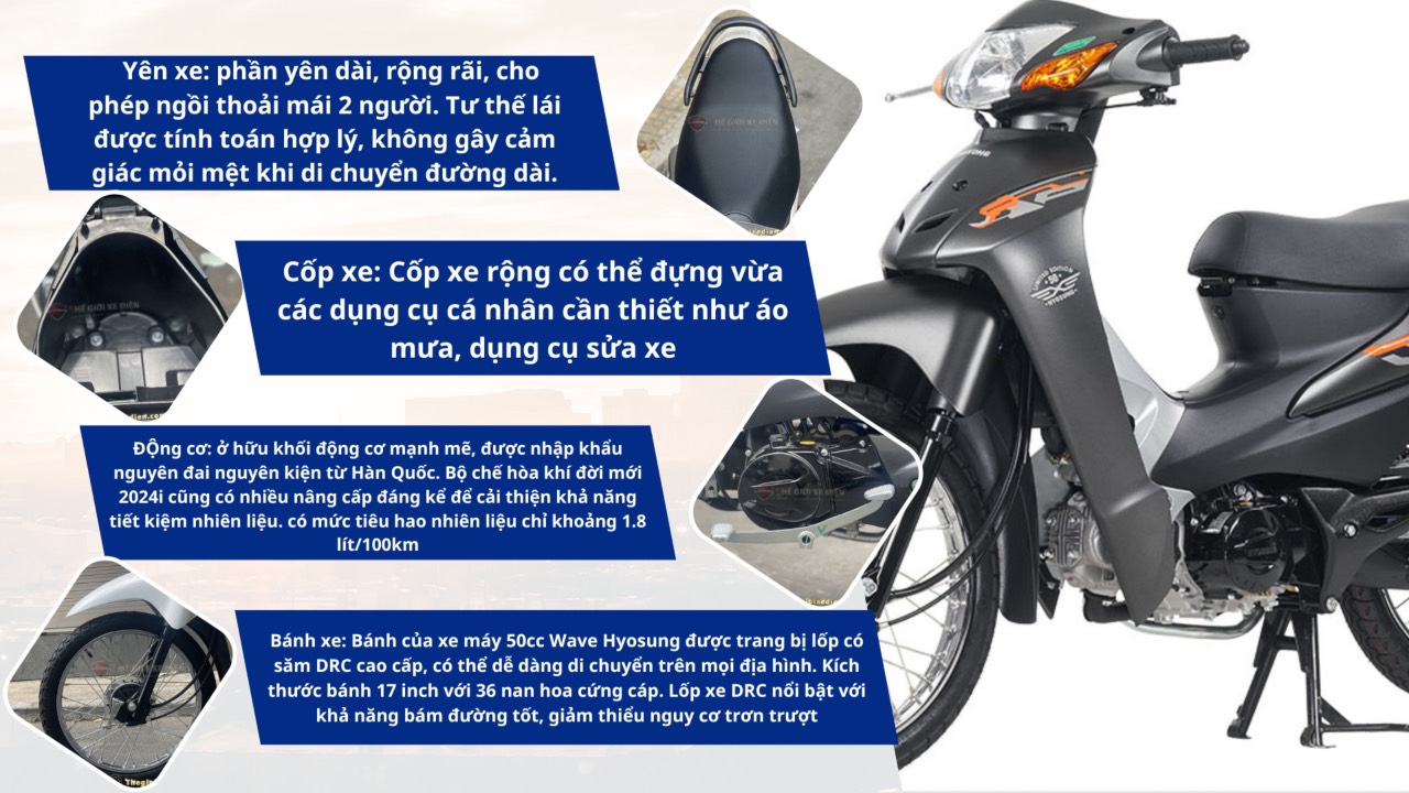 Wave 50cc Hyosung - Sự lựa chọn tối ưu cho phái mạnh