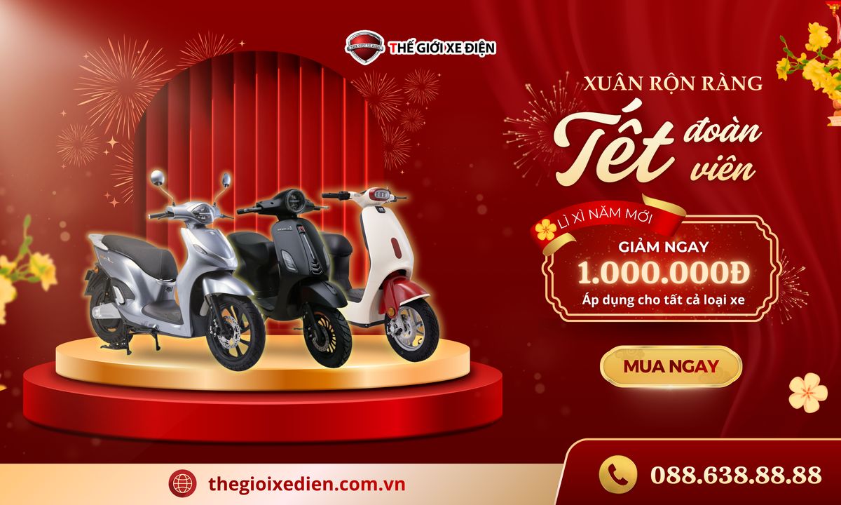 Tết Đoàn Viên 2026 Thế Giới Xe Điện Lì Xì 1.000.000Đ