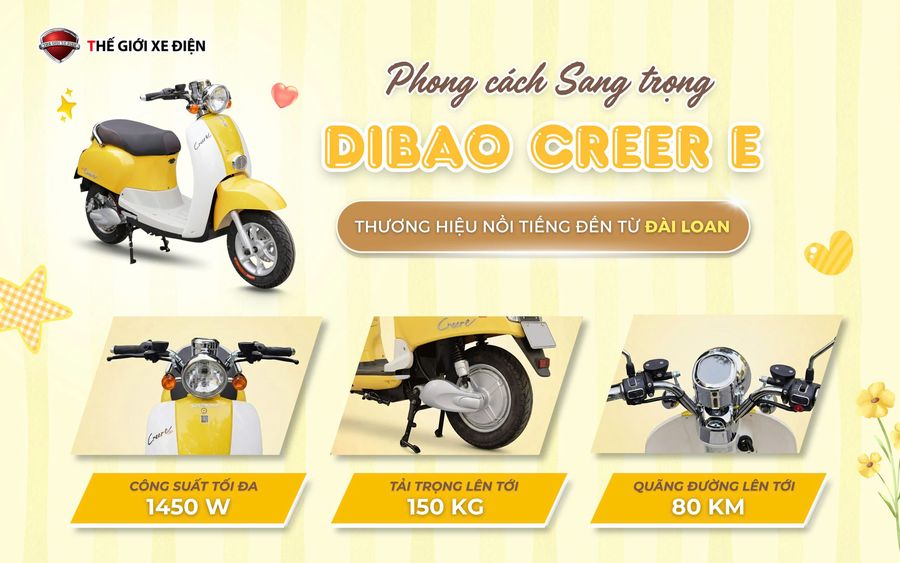 Xe M&aacute;y Điện Dibao Creer E