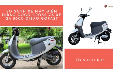 So sánh xe máy điện Dibao Gogo Cross và xe ga 50cc Dibao Gofast