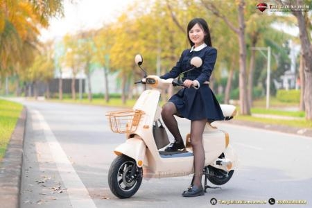 Xe Đạp Điện Hot Girl VC K1 Plus Bản 2025 Có Phanh Đĩa Số Lùi