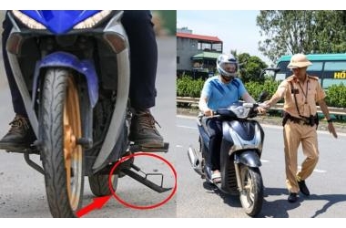 Thế Giới Xe Điện nhắc bạn đi xe nhớ gạt chân chống tránh bị phạt