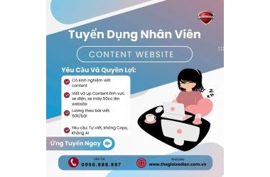 TUYỂN DỤNG NHÂN VIÊN CONTENT SEO WEBSITE