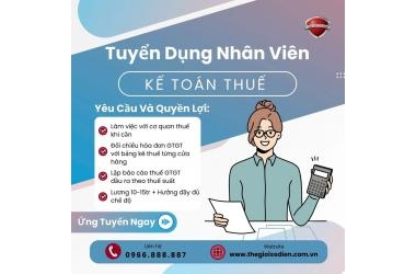TUYỂN DỤNG NHÂN VIÊN KẾ TOÁN THUẾ