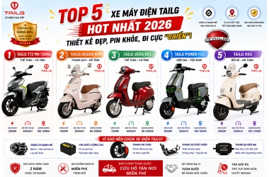 TOP 5 XE MÁY ĐIỆN TAILG HOT NHẤT 2026 – THIẾT KẾ ĐẸP, PIN KHỎE, ĐI CỰC “CHIẾN”!