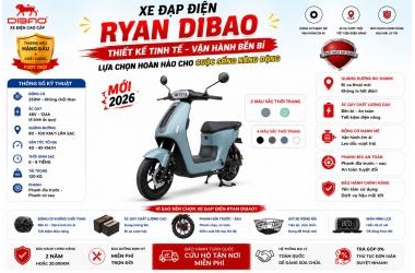 XE ĐẠP ĐIỆN RYAN DIBAO – MẪU XE HOT TREND ĐƯỢC GIỚI TRẺ SĂN ĐÓN NHẤT 2026