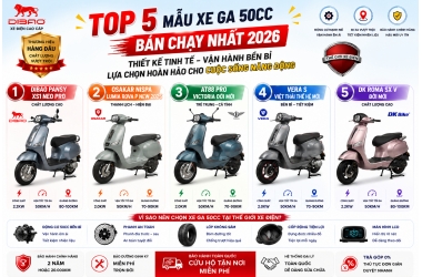 TOP 5 MẪU XE GA 50CC BÁN CHẠY NHẤT 2026 - Thế Giới Xe Điện