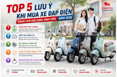 TOP 5 LƯU Ý KHI MUA XE ĐẠP ĐIỆN DÀNH CHO HỌC SINH, SINH VIÊN NĂM 2026