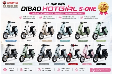 XE ĐẠP ĐIỆN DIBAO HOTGIRL S-ONE – MẪU XE ĐIỆN HOT TREND DÀNH CHO GIỚI TRẺ 2026