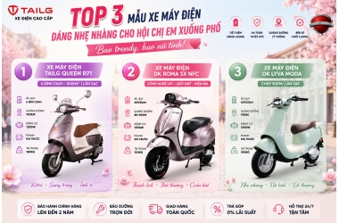 TOP 3 MẪU XE MÁY ĐIỆN DÁNG NHẸ NHÀNG CHO HỘI CHỊ EM XUỐNG PHỐ – BAO TRENDY, BAO NỮ TÍNH 2026!