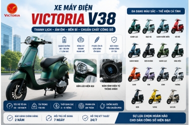 XE MÁY ĐIỆN VICTORIA V38 – MẪU XE ĐIỆN HOT TREND DÀNH CHO GIỚI TRẺ HIỆN ĐẠI 2026