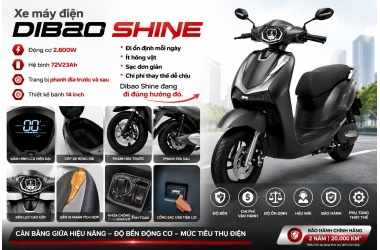 [SẮP RA MẮT] Xe Máy Điện DIBAO SHINE: “Chiến mã” mạnh nhất, mới nhất nhà DiBao