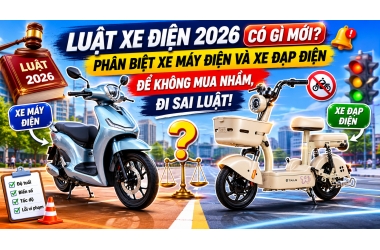 Luật Xe Điện 2026 Có Gì Mới? Phân Biệt Xe Máy Điện Và Xe Đạp Điện Để Không Mua Nhầm, Đi Sai Luật