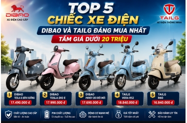 Top 5 chiếc xe điện Dibao và Tailg đáng mua nhất tầm giá dưới 20 triệu