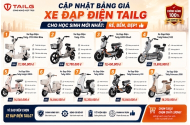 Cập Nhật Bảng Giá Xe Đạp Điện Tailg Cho Học Sinh Mới Nhất: Rẻ, Bền, Đẹp!