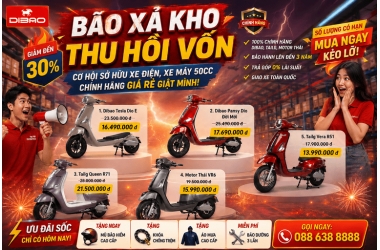 Bão Xả Kho Thu Hồi Vốn: Cơ Hội Sở Hữu Xe Điện, Xe Máy 50cc Chính Hãng Giá Rẻ Giật Mình!