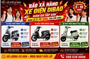Bão Xả Hàng Xe Điện Dibao: Giảm Giá Sập Sàn, Bán Lỗ 5-10 Triệu Thu Hồi Vốn!