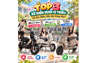 TOP 3 Xe Điện Dưới 15 Triệu: Giá Bao Nhiêu, Mẫu Nào Đáng Mua?